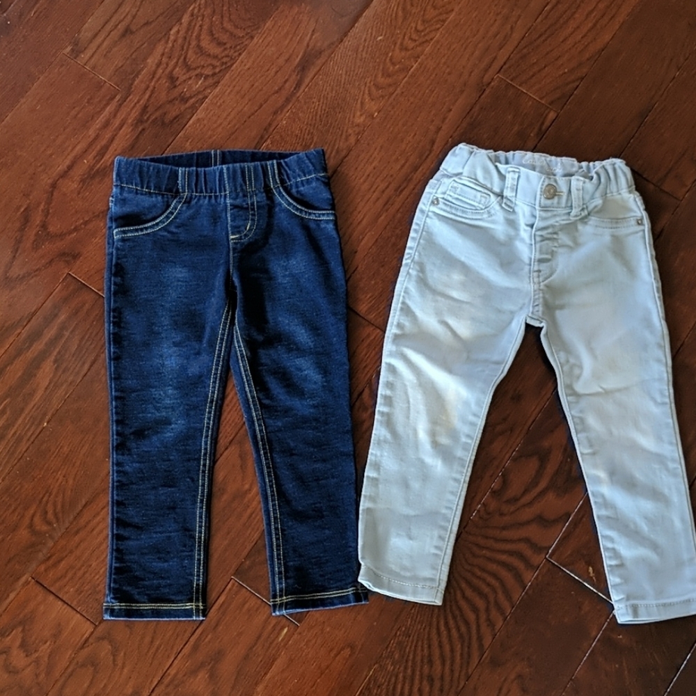 Cat & Jack And Jumping Beans Set of Blue Toddler jeans